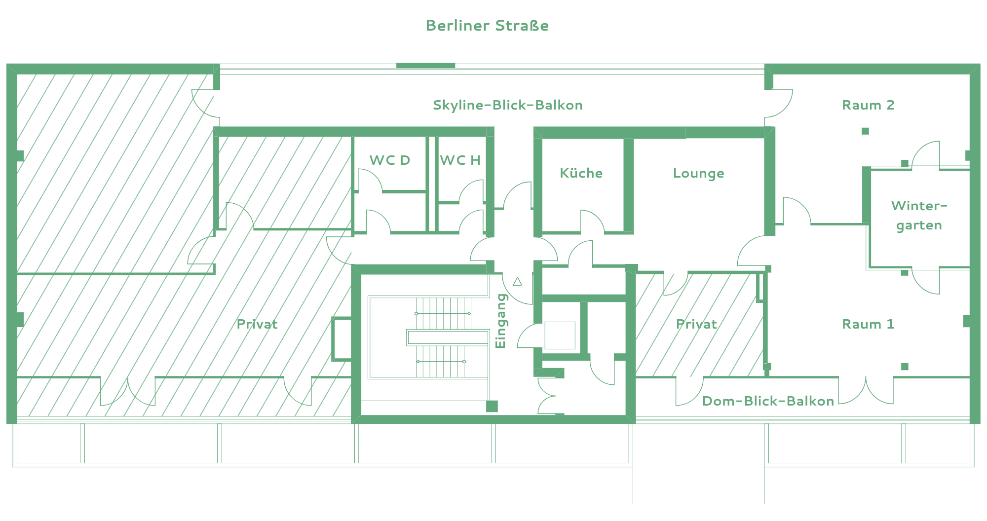 Grundriss alma:s Spaceee – 4. Obergeschoss, Berliner Straße 27 Frankfurt